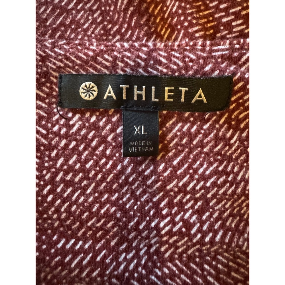 Athleta Dress Women‎ XL Red White Printed Sleeveless Santorini Mini Athletic - Picture 8 of 9